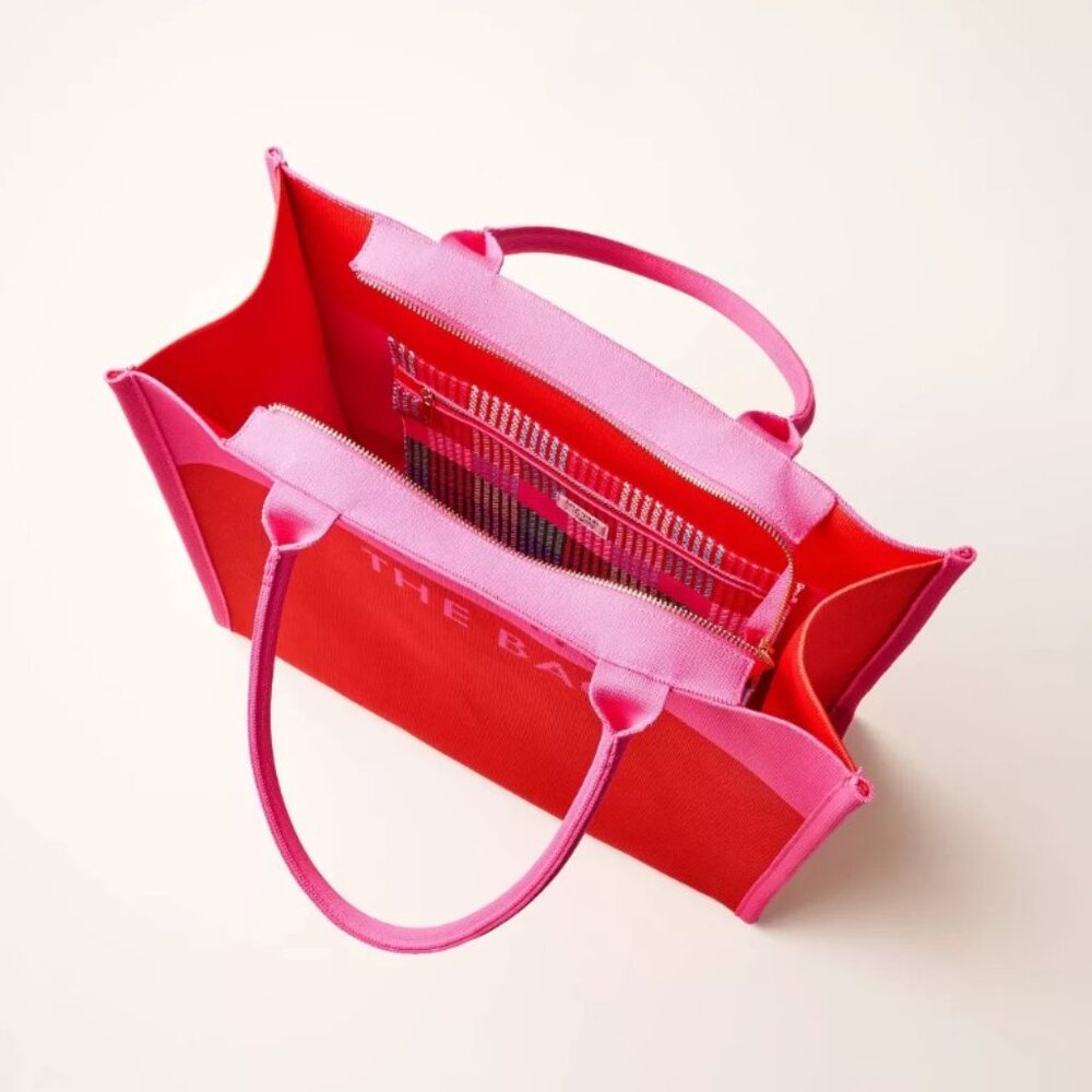 NWT Colorblock Knit Tote Bag - kate spade new york x Target Pink/Red - Picture 3 of 4